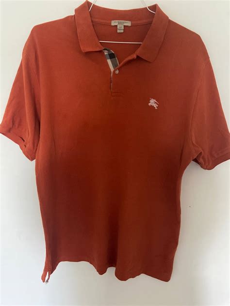 burberry burnt orange polo|burberry polo shirts.